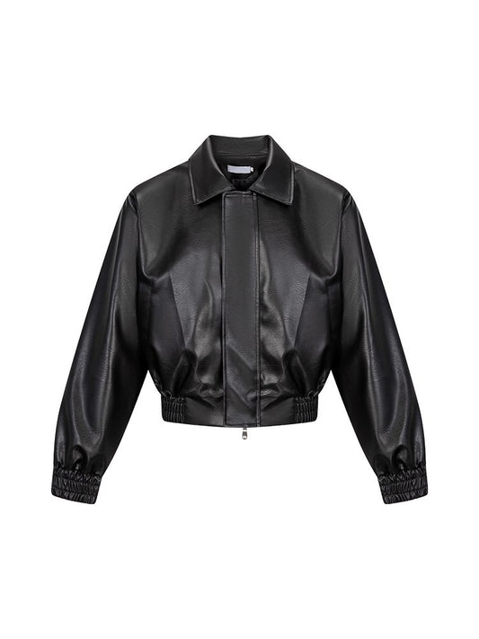 Mens Retro Short leather jacket