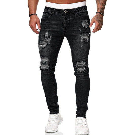 Mens Fashion StreetWear Jeans Skinny Jeans Men Vintage Denim Trouser Mens Casual Slim Fit Pencil Denim Pants