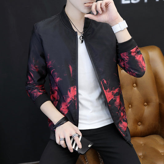 Mens Cultivate One's Morality Collar Printed Jackets