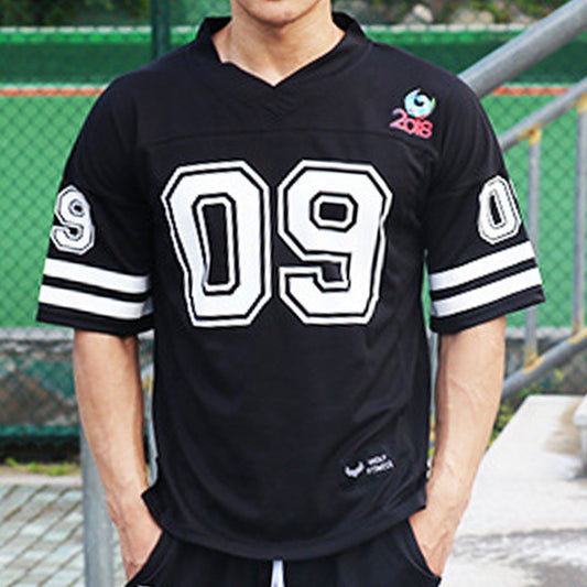 Mens Oversized t Shirt Men Clothing Summer Mesh Top Baseball Football