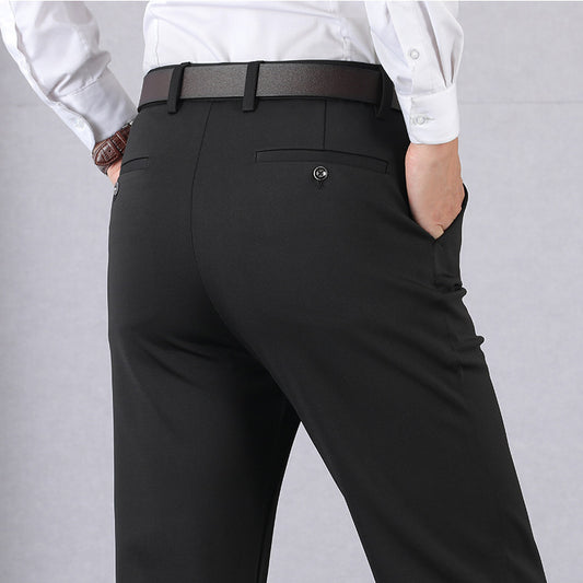 Casual Classic Pants Mens Stretch Trouser High Quality