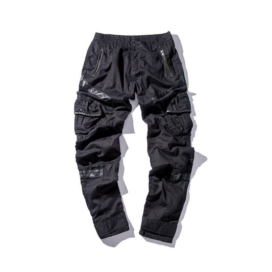 Men's Jogger Pants Techwear Hip Hop Harem Pants Streetwear Tactical Track Pants Leather Pocket