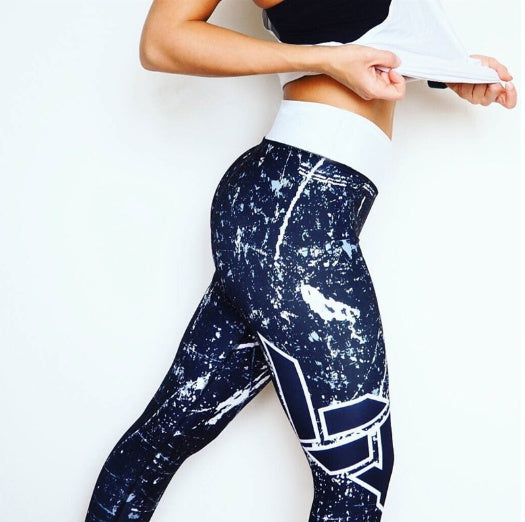 Womens Fashion Leggings Printing Leggings Breathable Woman Pants