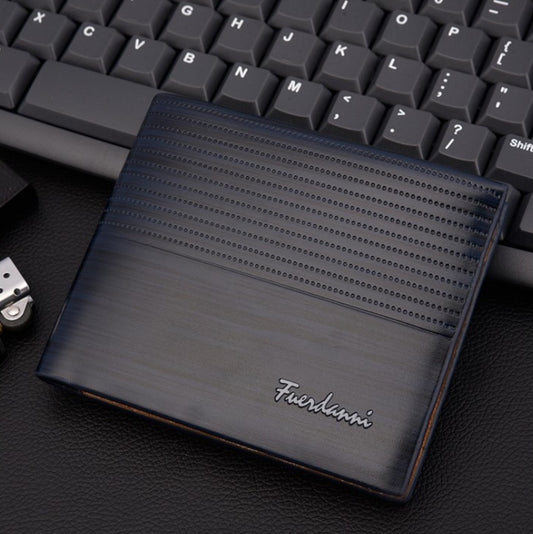 Mens PU Leather Minimalist Bifold Wallets For Men RFID Blocking Slim Mens Wallet