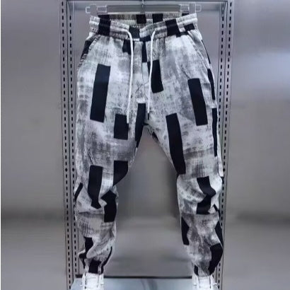 New Fashion Mens Printing Trouser Men Loose Casual Trousers