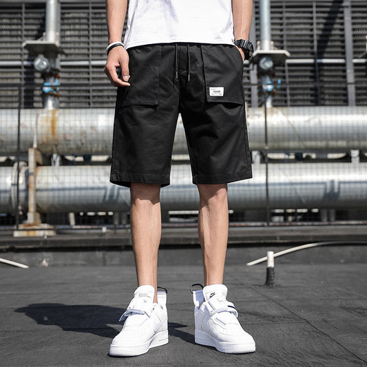 Mens fashion Casual loose tooling shorts Men Cotton Beach shorts