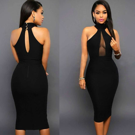 Womens Hanging neck style Sexy party dress