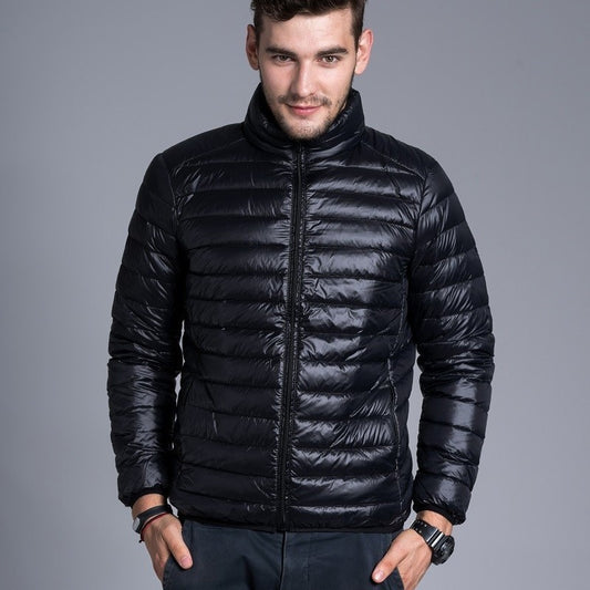 Mens Parkas Jacket Outwear Puffer Jacket Top Zip Up Solid Winter jacket