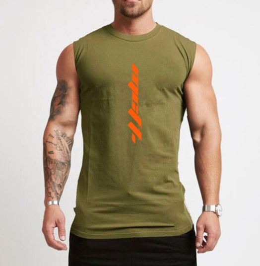 Mens Gym Sleeveless Shirt Cotton Tank Top for Men Sportswear Vest