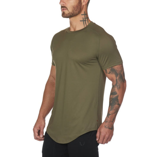 Gym Wear Plain Shirts Mens Fittness Sports Clothing