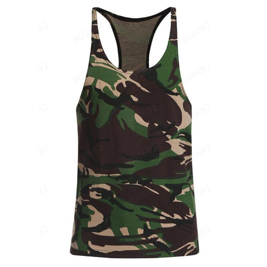 Mens Camouflage Sports Vest Athletic Soft Feel Summer Tank Sleeveless Top