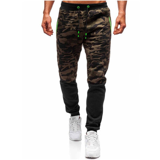 New Fashion Mens -fit Trousers With Camouflage Lace-up Trousers For Men