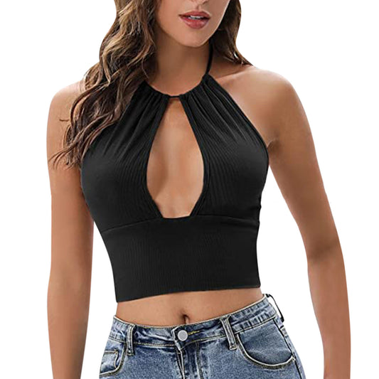 Womens Camisole Halter Vest Women Summer Sexy Hollow Tops