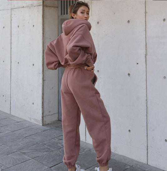 Womens 2 Piece Outfits Lounge Hoodie Sweatsuit Sets Oversized Sweatshirt Baggy Fall Fashion Sweatpants