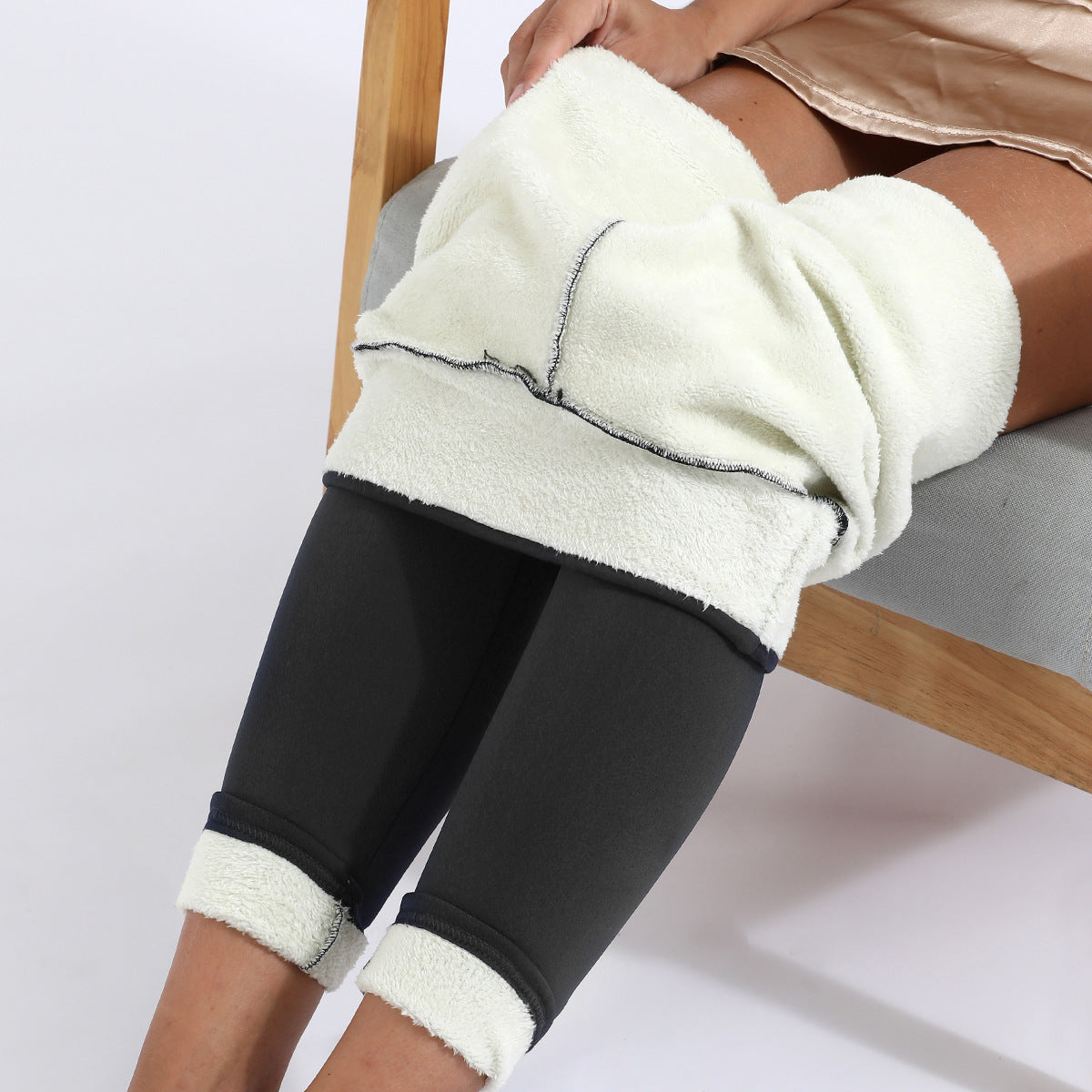 Womens Winter Thick High Stretch Lamb Cashmere Leggins Skinny Fitness Woman Pants