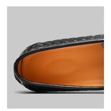 Classic Men's Leather Driving Loafer Casual Snakeskin Business Shoes Party Wedding Shoes
