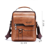 Men's Faux Leather Flaps Crossbody Messenger One Shoulder Bag