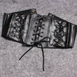 Womens Cross Strap Vest European-style Leather Wide Waist Seal Belt