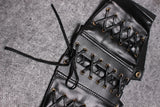 Womens Cross Strap Vest European-style Leather Wide Waist Seal Belt