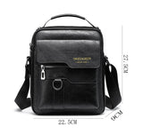 Men's Faux Leather Flaps Crossbody Messenger One Shoulder Bag