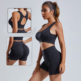 Women's Vest And Shorts Tracksuit Seamless Workout Sportswear Gym Clothing High Waist Leggings Fitness Sports Suits