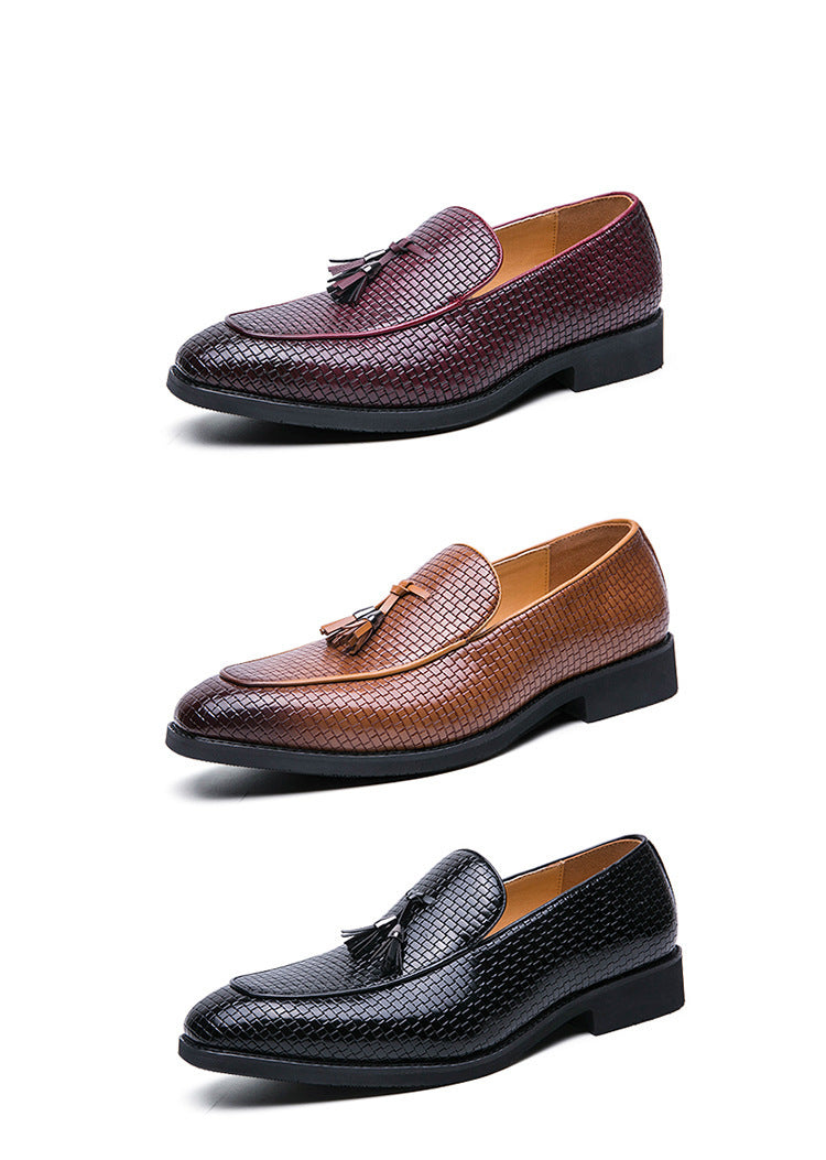 Mens Business Pointed Men's Slip On Leather Shoes