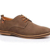 Men's Oxford Shoes Lace Up Business Casual Suede Leather Shoes Black