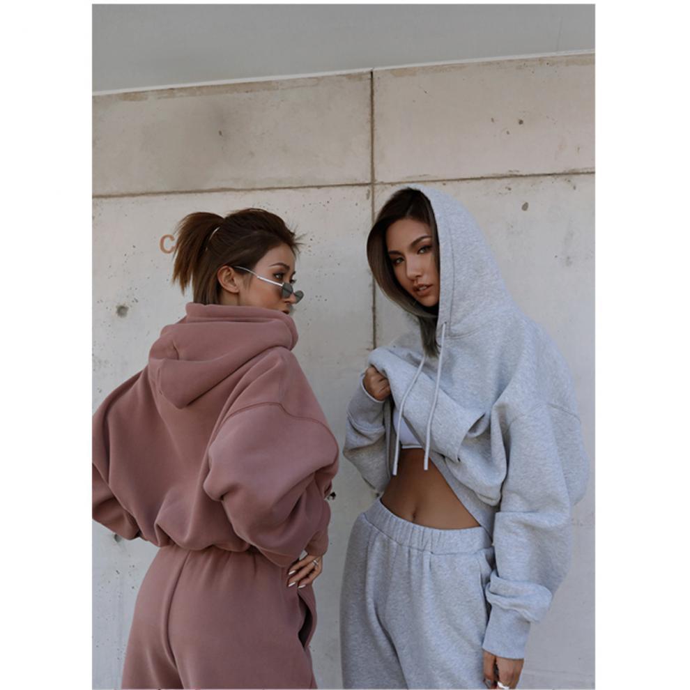 Womens 2 Piece Outfits Lounge Hoodie Sweatsuit Sets Oversized Sweatshirt Baggy Fall Fashion Sweatpants