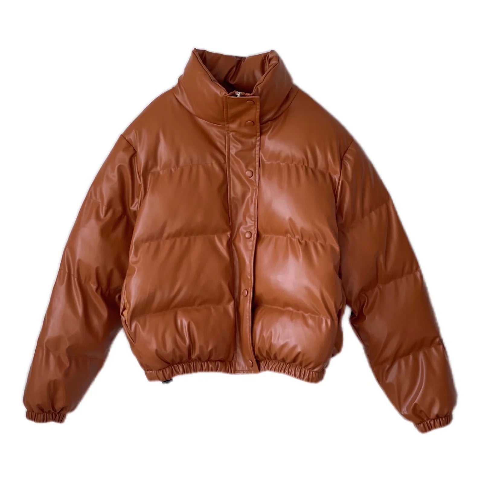Womens  Faux leather cotton jacket