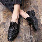 Mens Business Pointed Men's Slip On Leather Shoes