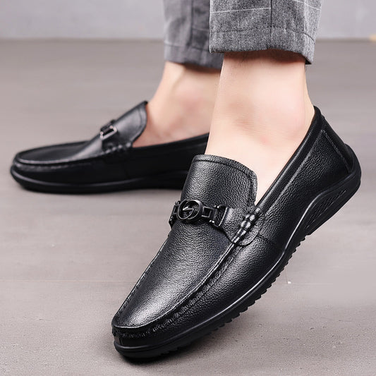 Men's Leather Casual Slip on Loafers Driving Walking Shoes