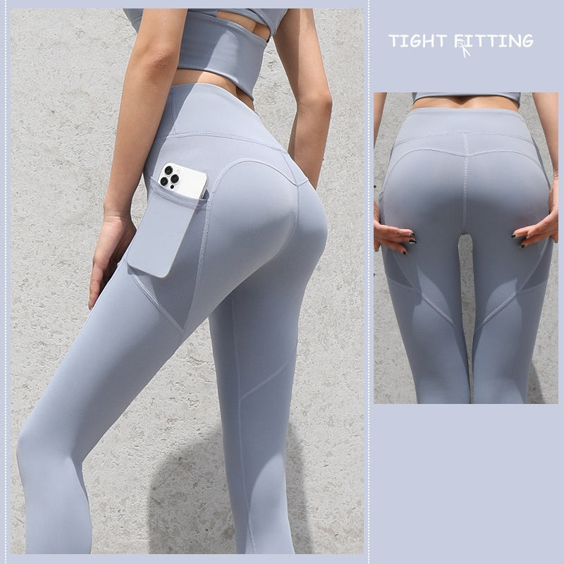 Women Seamless High Waisted Yoga Pants for Women with Pockets Leggings