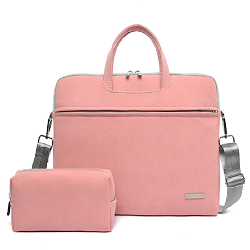 PU Leather Women Laptop Bag Notebook Carrying Case Briefcase For Macbook Air 13.3 14 15.6 Inch