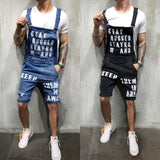 Men's Braces Ripped Jeans Jumping Suit Men Pants