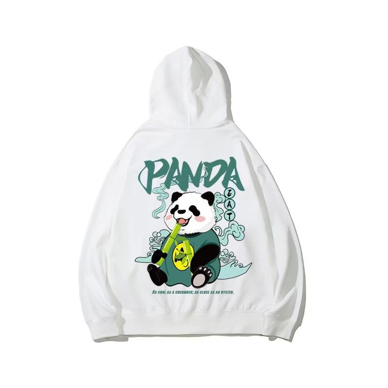 PANDA PRINT UNISEX HOODIE TOP GIFT BLACK AND WHITE JUNGLE SWEATSHIRTS