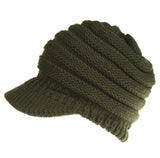 Ponytail Beanie Hat Knitted High Warm Winter Women Tail Skullies