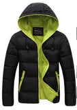 Mens Padded Puffer Down Coat Winter Warm Zip Up Jacket Hooded