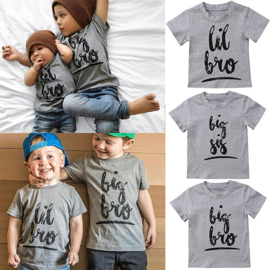 Kids Printed t-shirt New Fashion brother sister  Tshirt