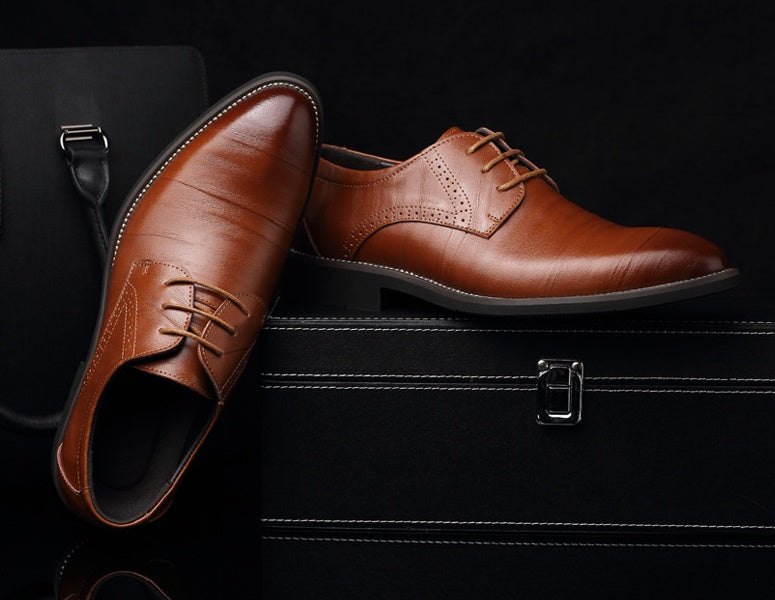 Men's Dress Shoes Brogue Formal Lace Up Oxfords Shoes