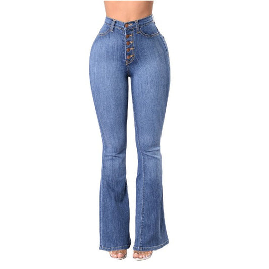 High Waist Colombian Style Butt Lift Stretch Boot Leg Jeans Plus / Junior Size