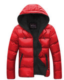 Mens Padded Puffer Down Coat Winter Warm Zip Up Jacket Hooded