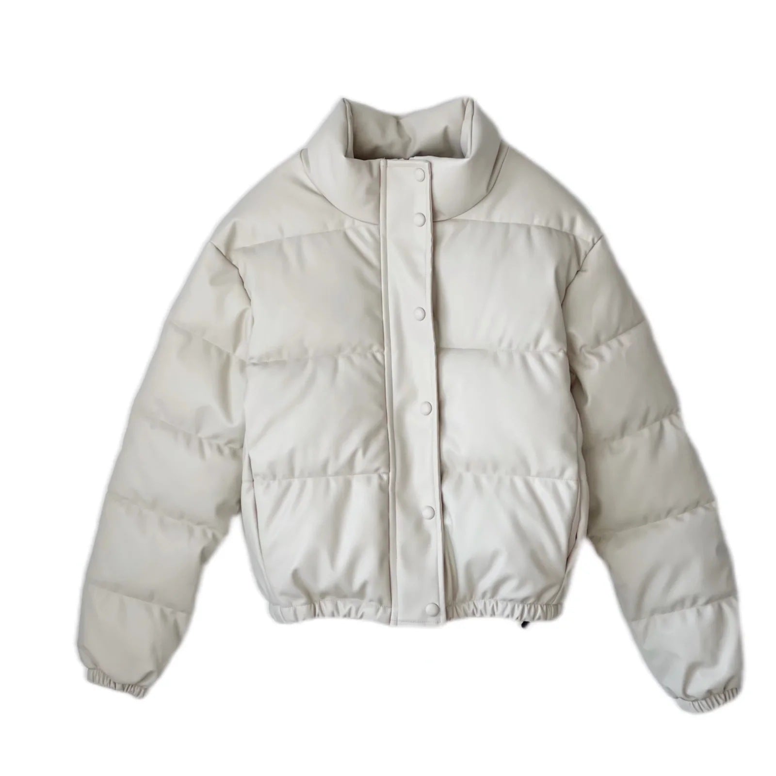 Womens  Faux leather cotton jacket