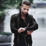 Leather jacket fashion jacket motorbike jacket