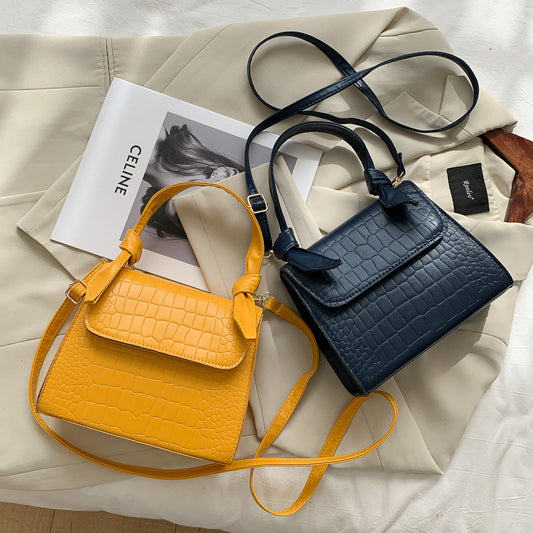 Luxury Women’s shoulder crocodile skin Embossed leather style Armpit Bag
