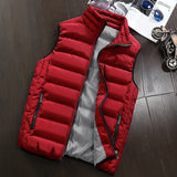 Men's Warm Padded Cotton Vest Waistcoat Autumn Coat Sleeveless Jacket Top