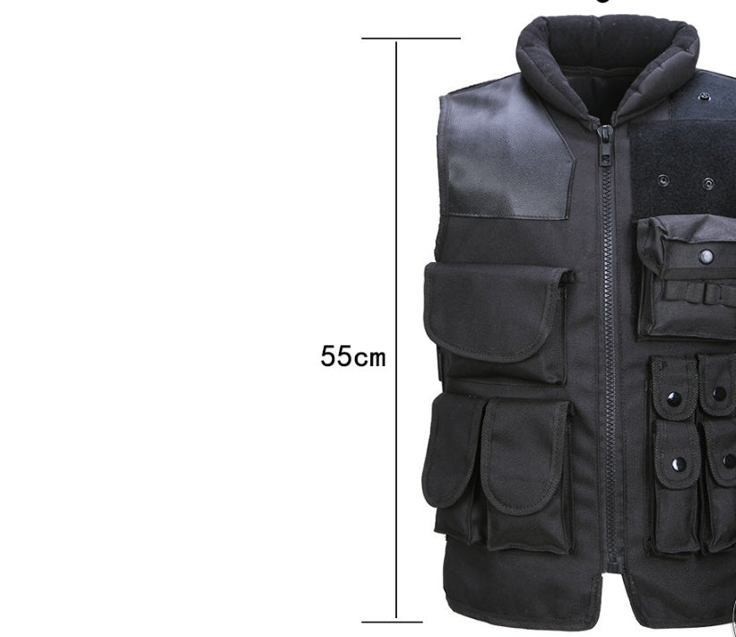 Outdoors Tactical Vest, Nylon Adjustable Lightweight Airsoft Vest for Playing or Training