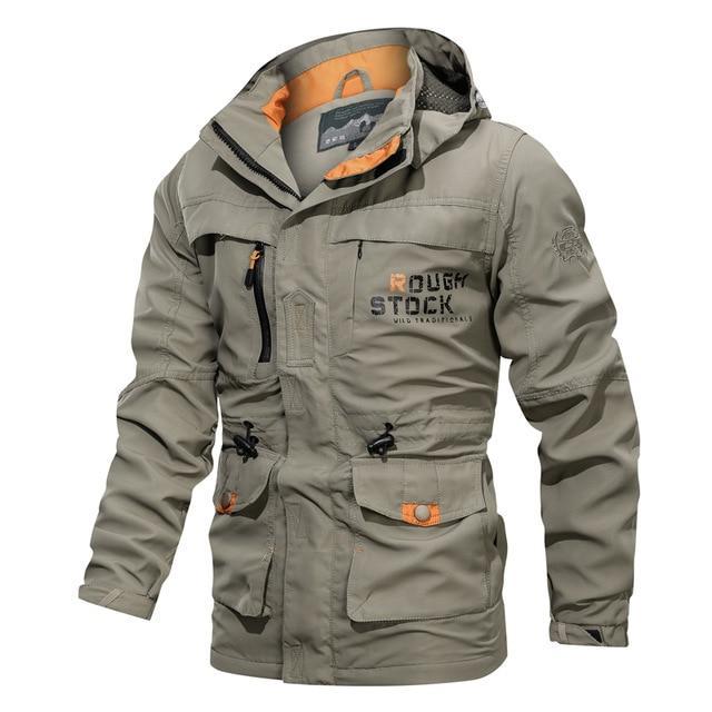 Mens Jacket Autumn Outdoor Breathable Windbreaker Men's Hooded Bomber Casual