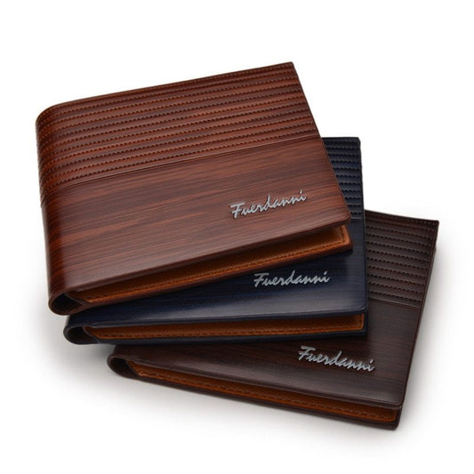 Mens PU Leather Minimalist Bifold Wallets For Men RFID Blocking Slim Mens Wallet