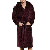 Bathrobe For Mens & Womens Nylon Hooded Double-sided velvet
