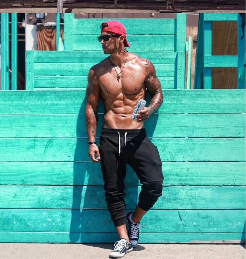 Mens Fashion Trouser Sports and leisure fitness pants beam pants